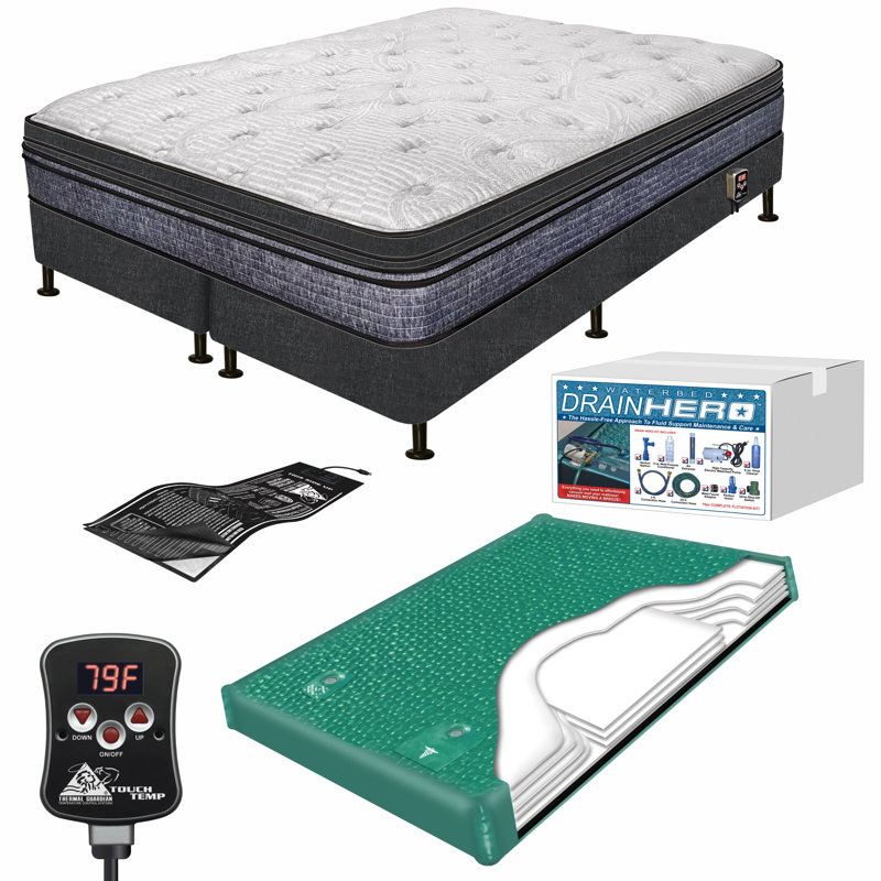 White Noise 28'' Waveless Mid Fill Softside Waterbed Mattress Wayfair